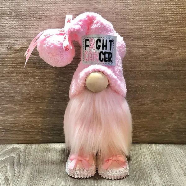 Fight Cancer Gnome Gnome --Tiered Tray Gnome