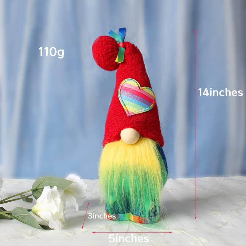 🧡Colorful heart --Tiered Tray Gnome (14inches)