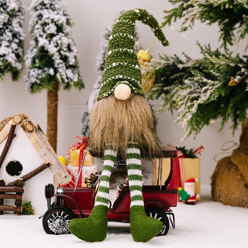 Striped Knit Hat Gnome
