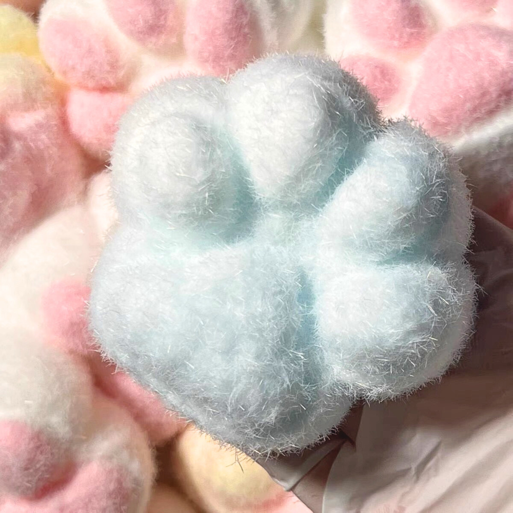 Fluffy Cat Paw Squishy - Blue