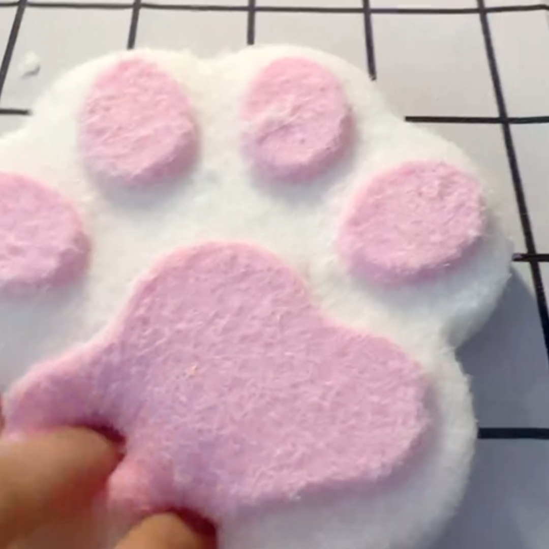 Palm Size Cat Paw Squishy - Pink