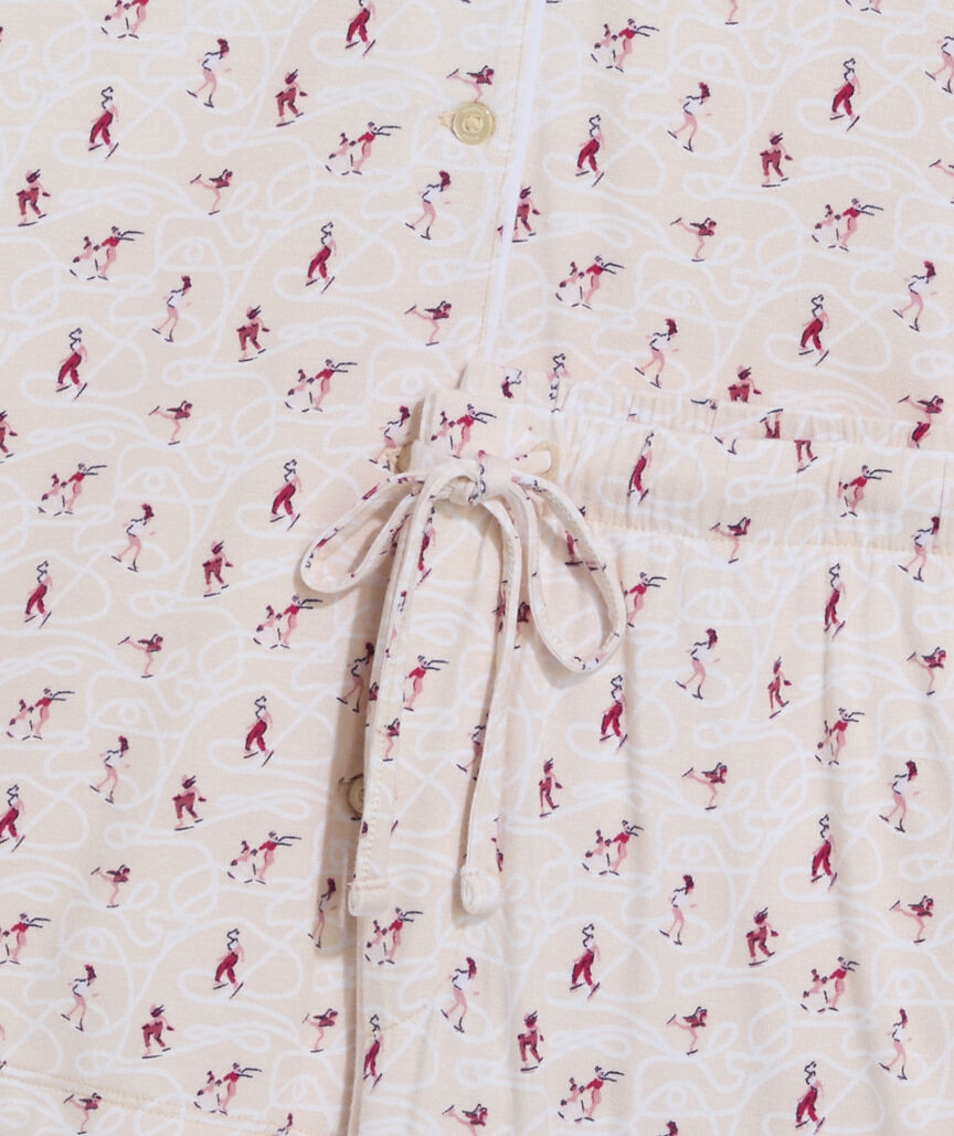 Becky Classic Stripe Pajama Set (Cream/White)