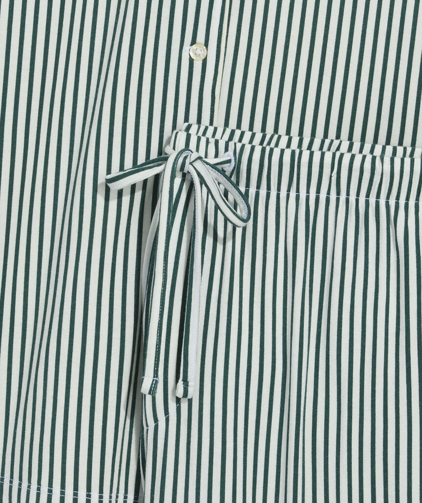 Green Marsh Striped Cozy Pajama Set