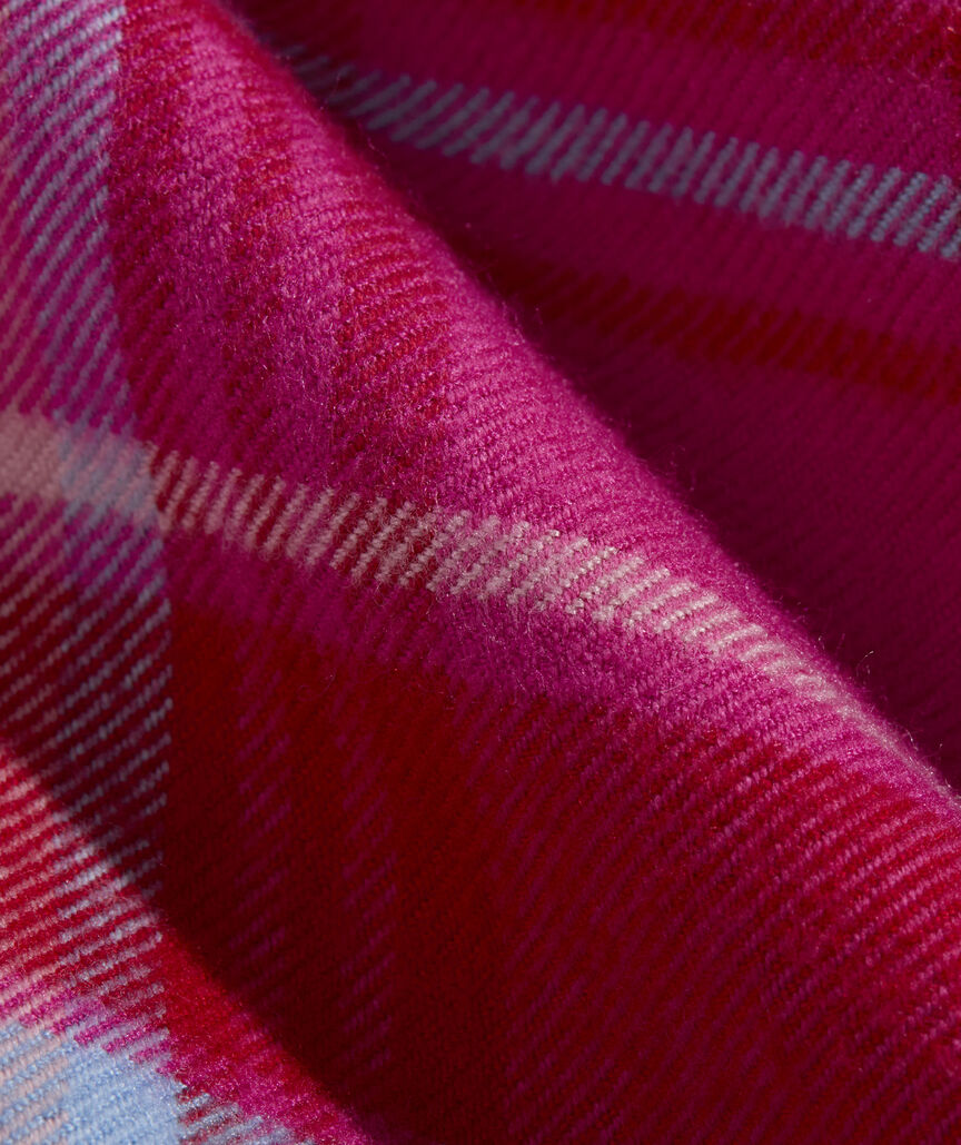 Party Plaid Lipstick Warm Flannel Sleepwear Set