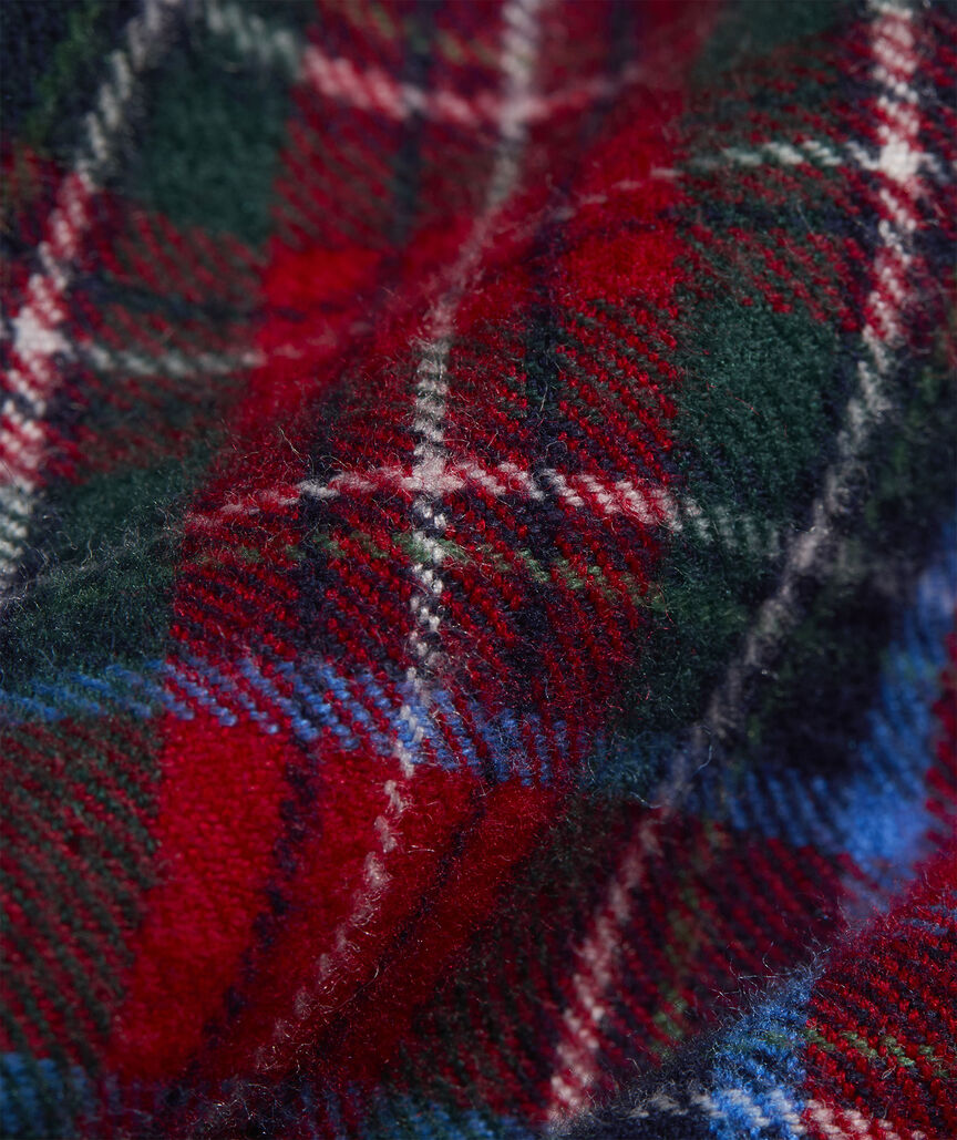 Yuletide Red Tartan Holiday Flannel Pajama Set