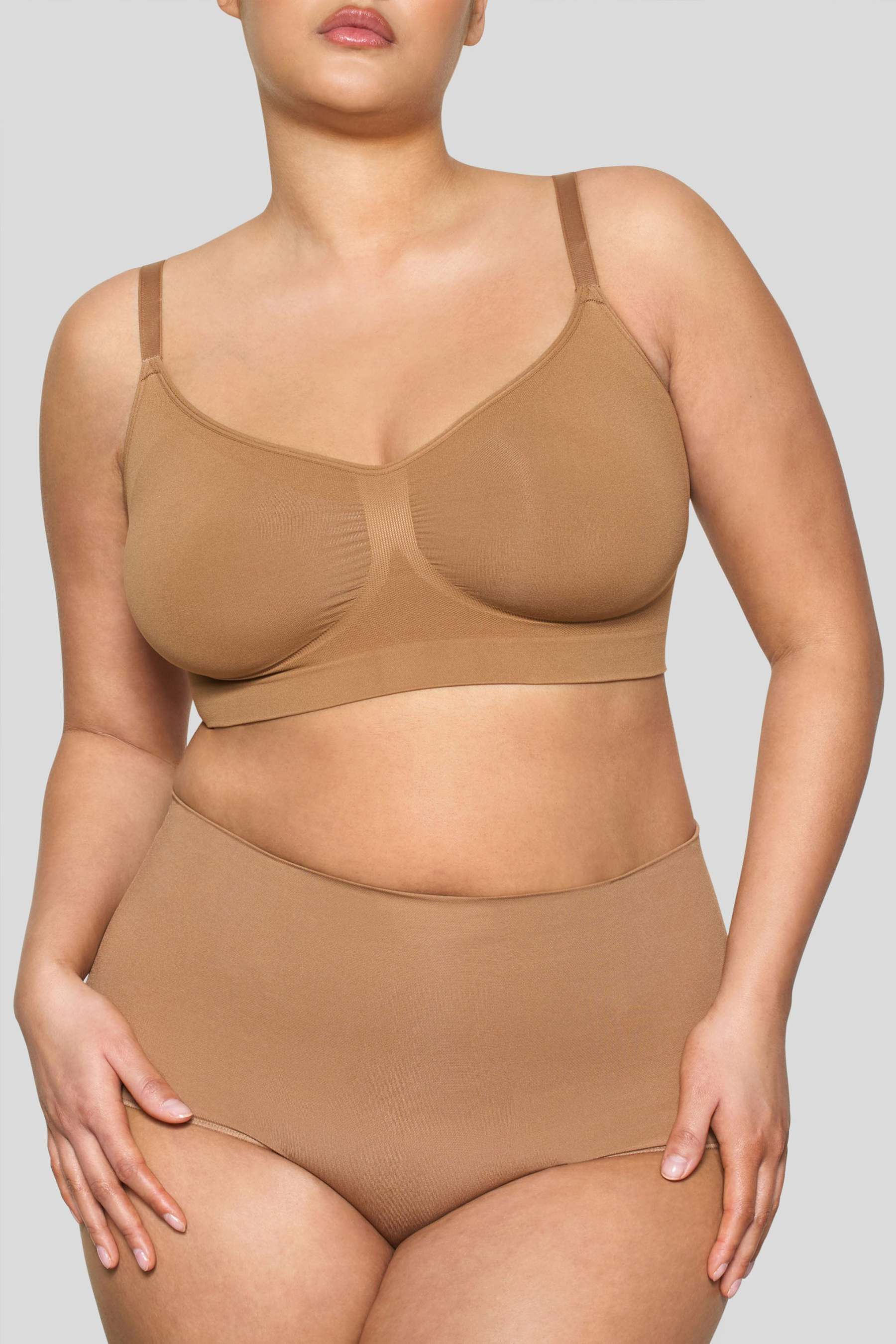 Caramel Short-Waisted Thong Shapewear