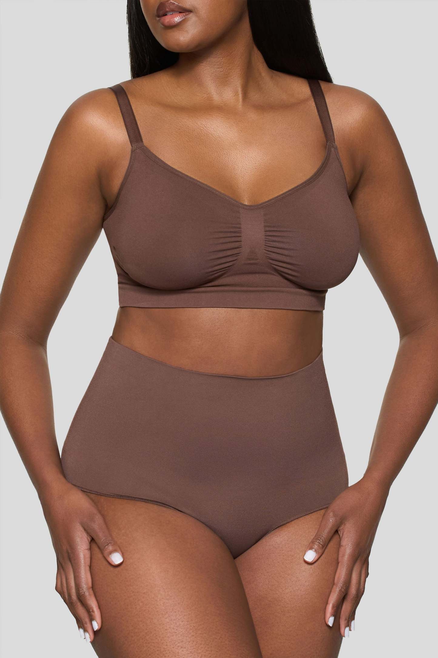 Cocoa Short-Waisted Thong Shapewear