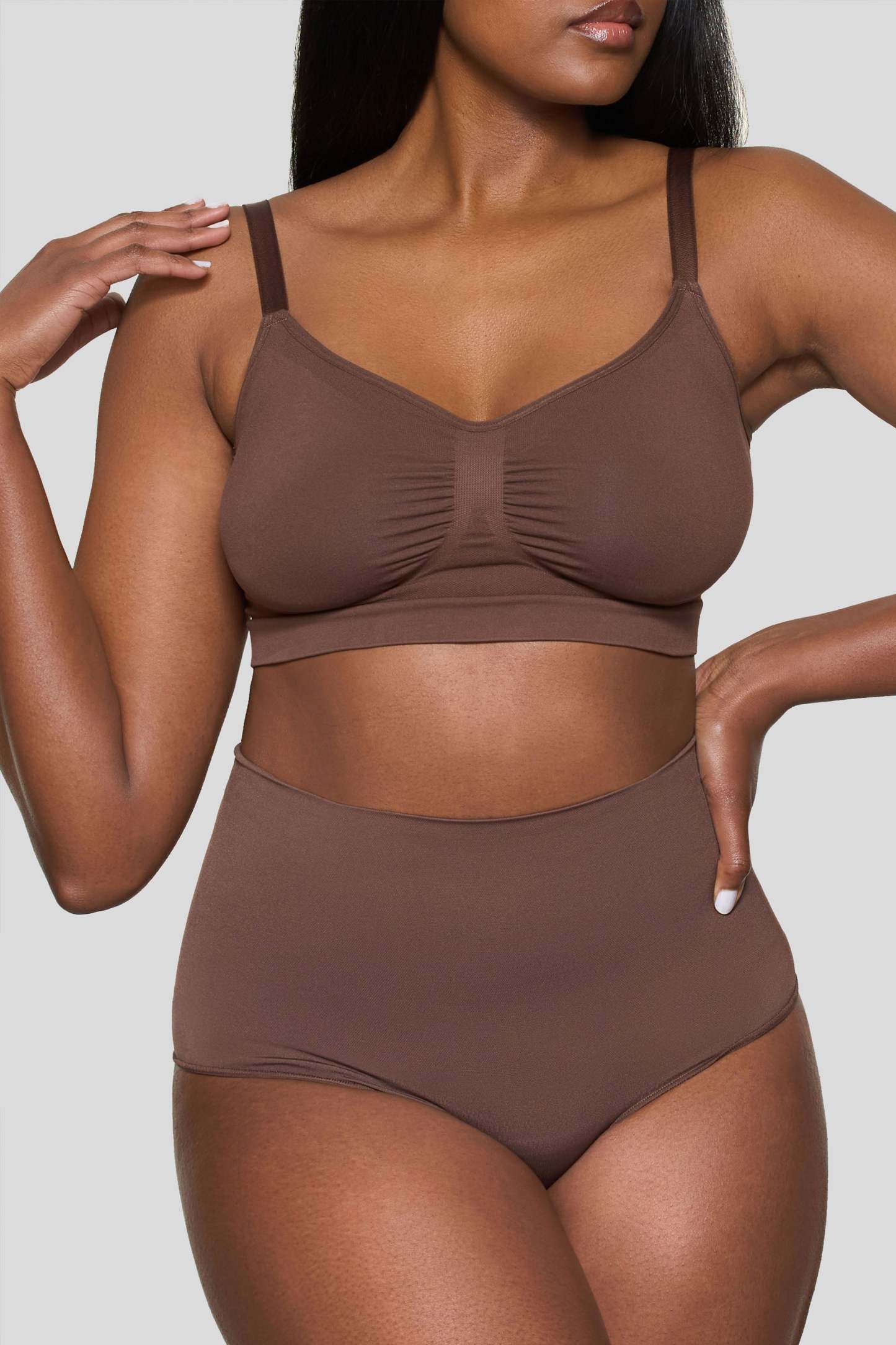 Cocoa Short-Waisted Thong Shapewear