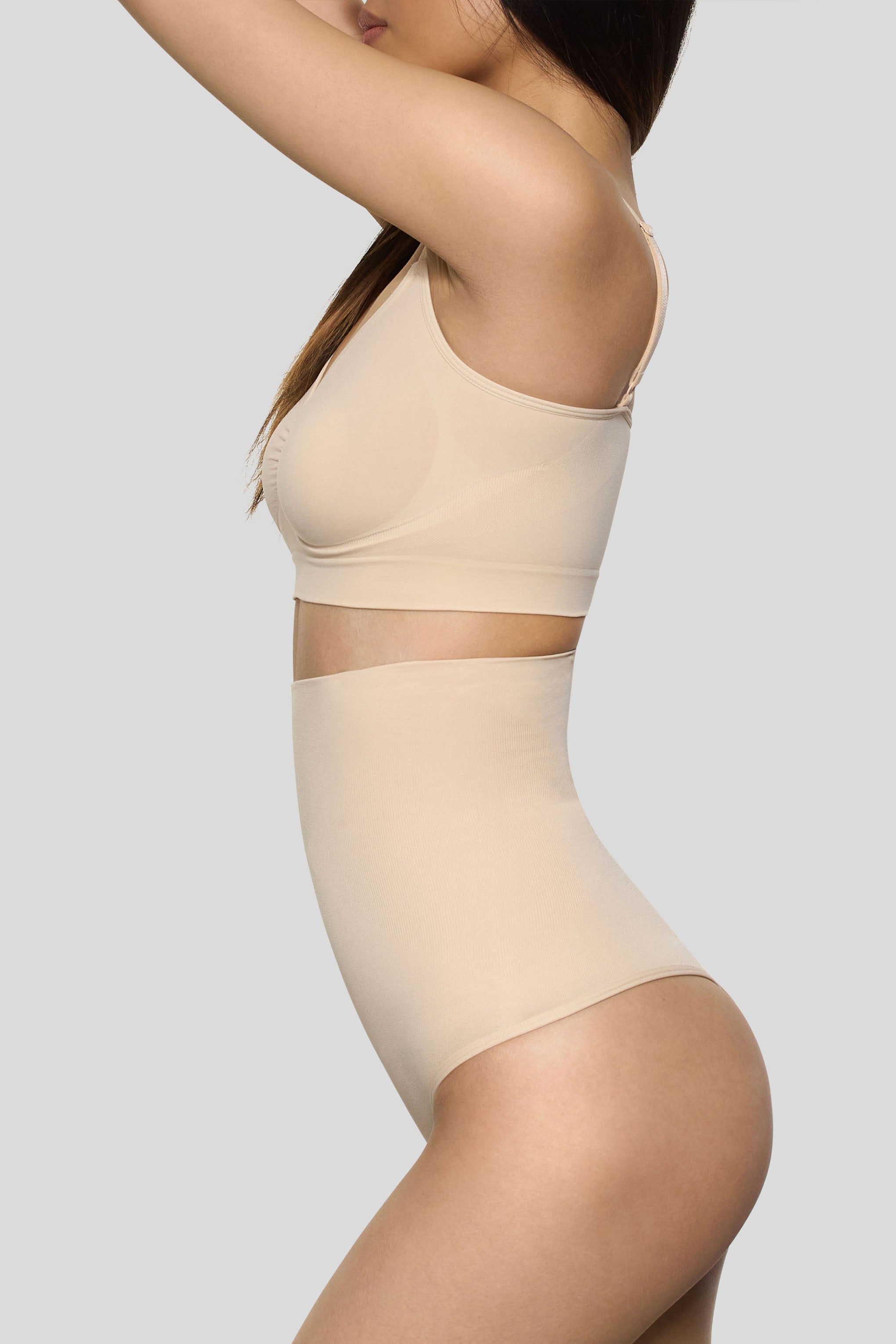 Sand High-Waisted Thong Shapewear