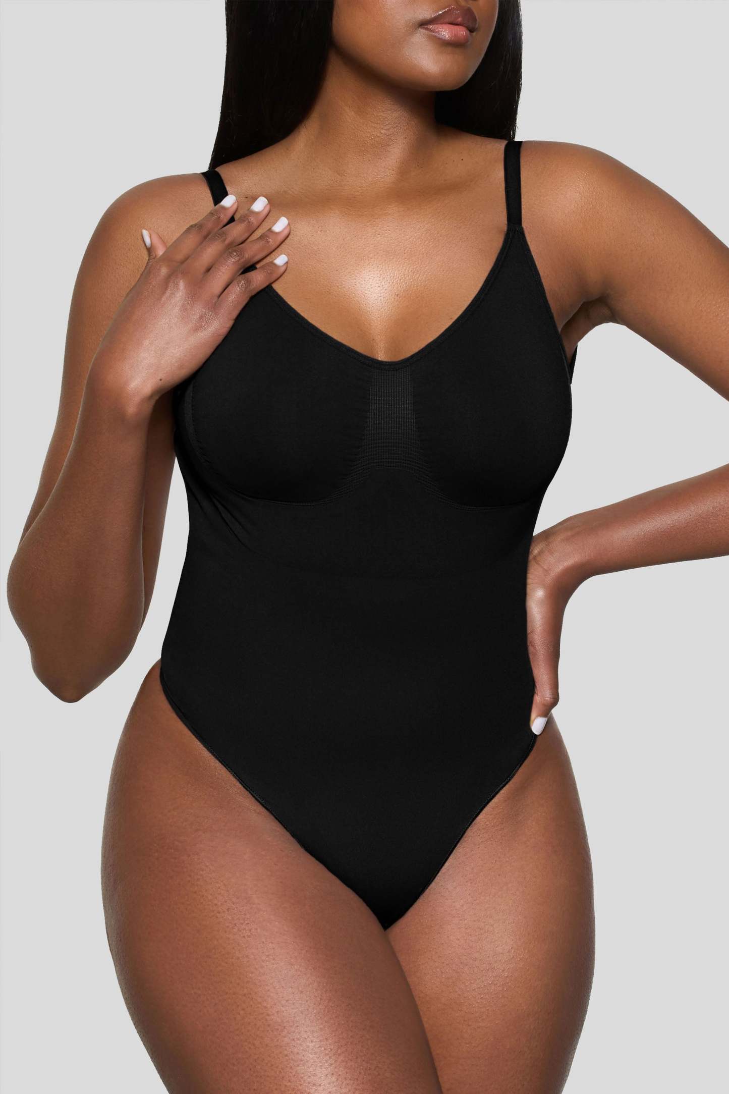 Black Bodysuit Thong Shapewear