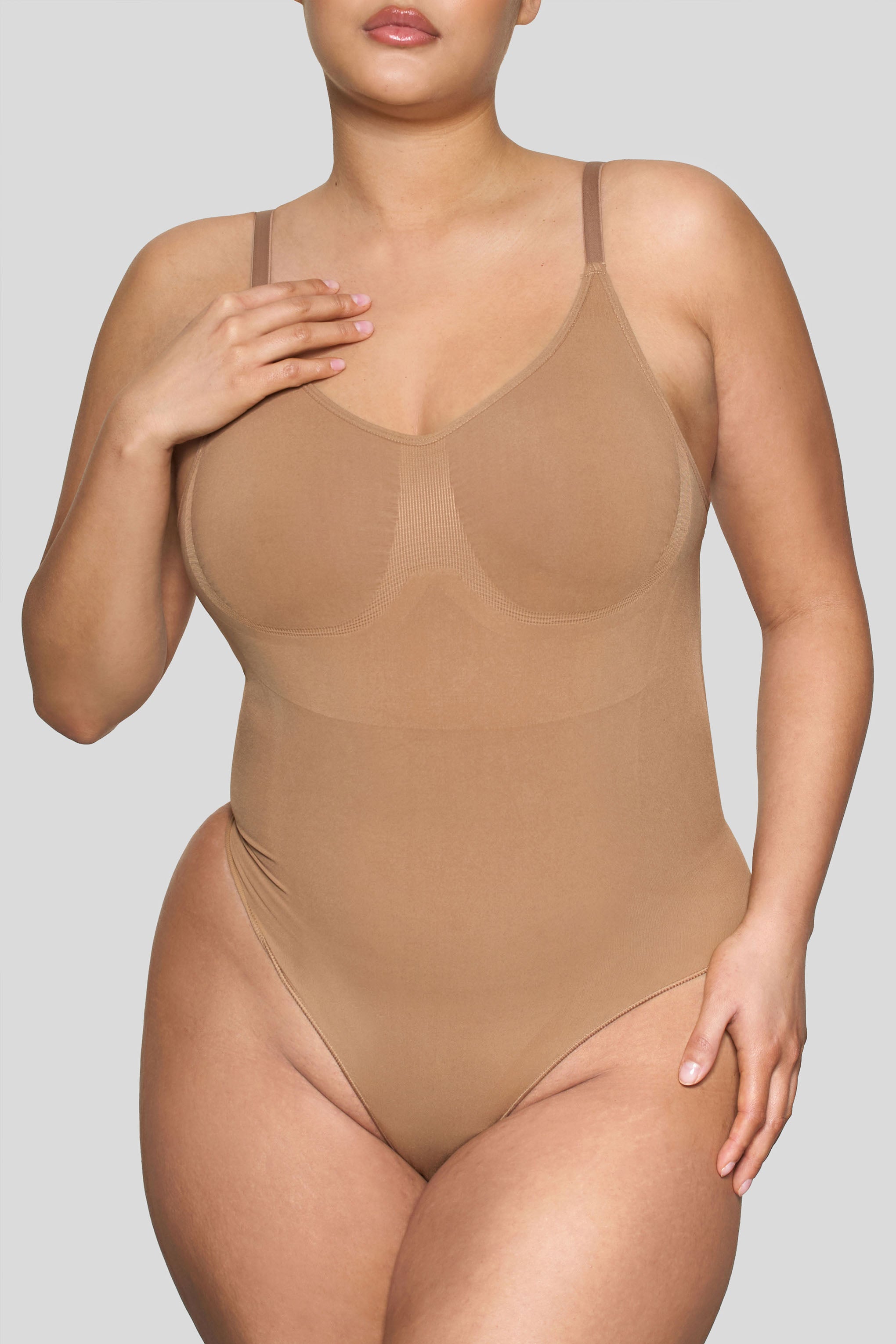 Caramel Bodysuit Thong Shapewear