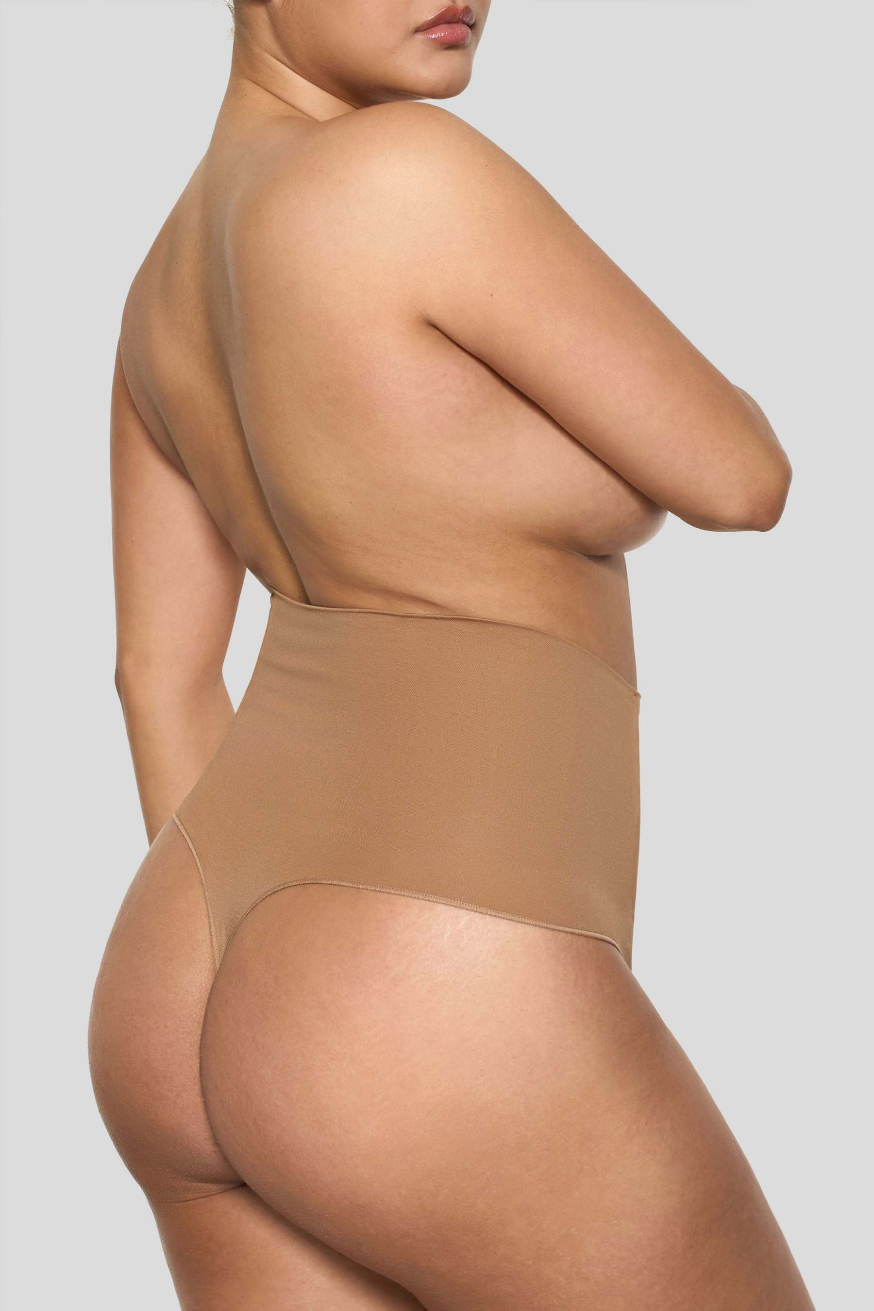 Caramel Short-Waisted Thong Shapewear