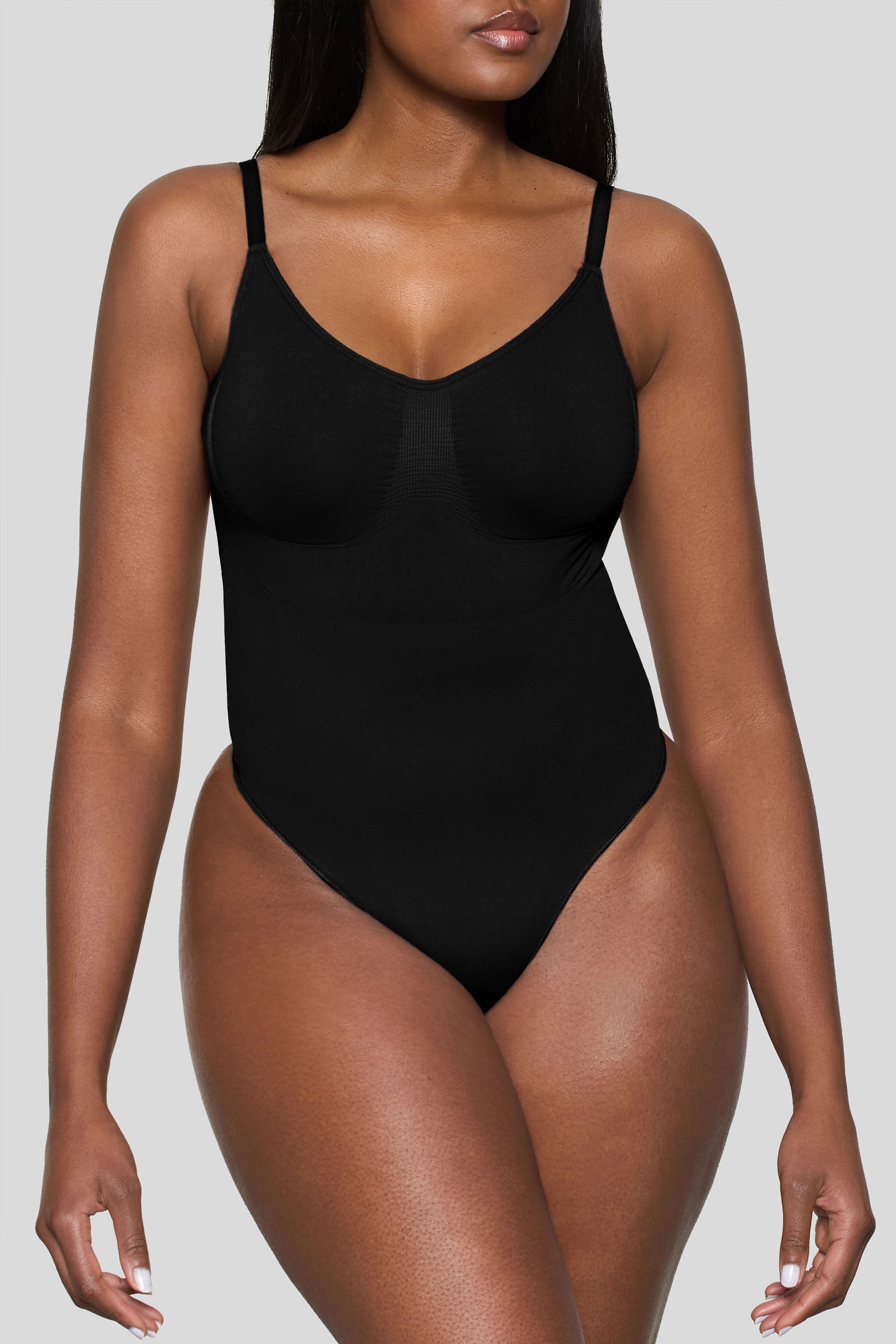 Black Bodysuit Thong Shapewear