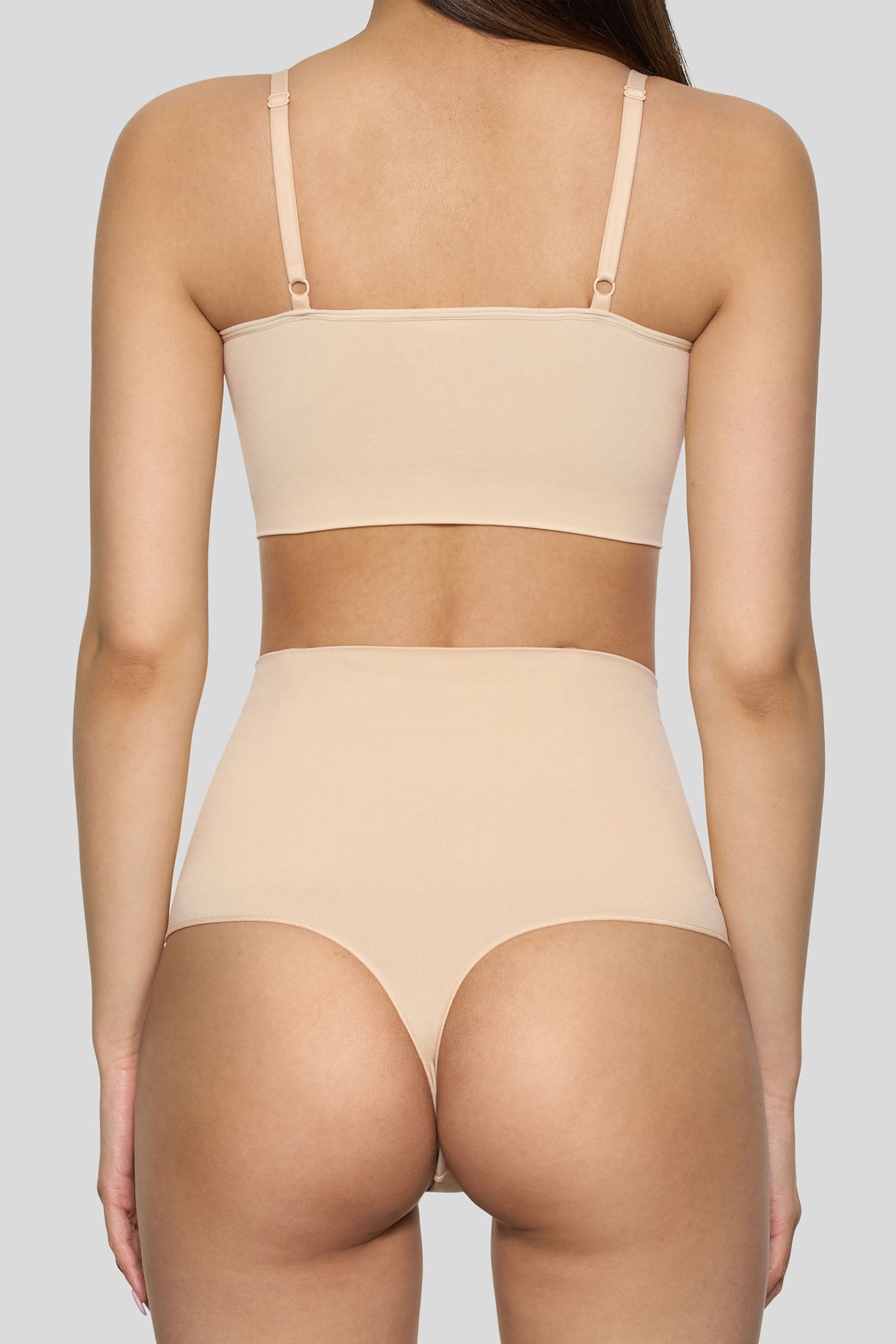 Sand Short-Waisted Thong Shapewear