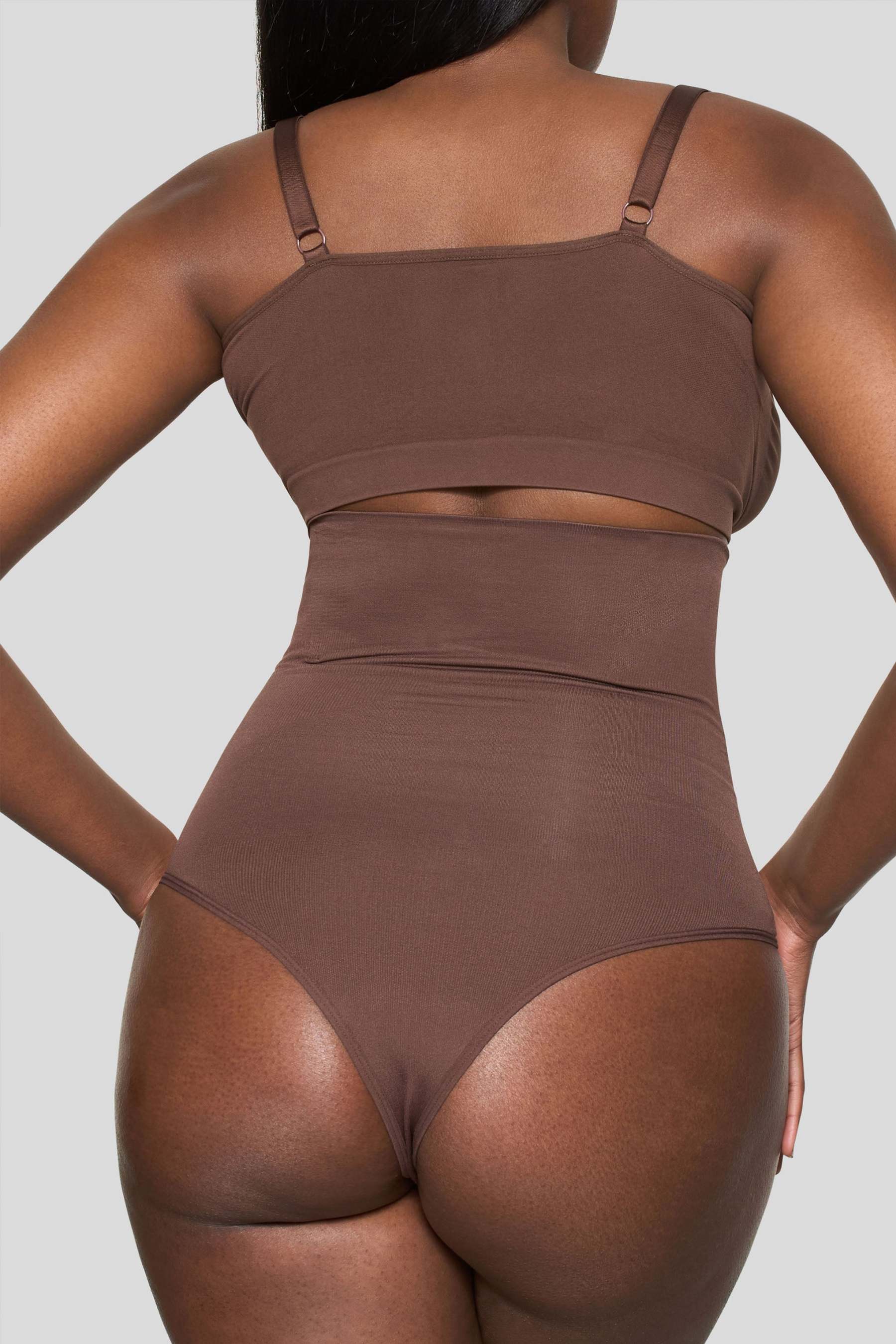 Cocoa High-Waisted Thong Shapewear