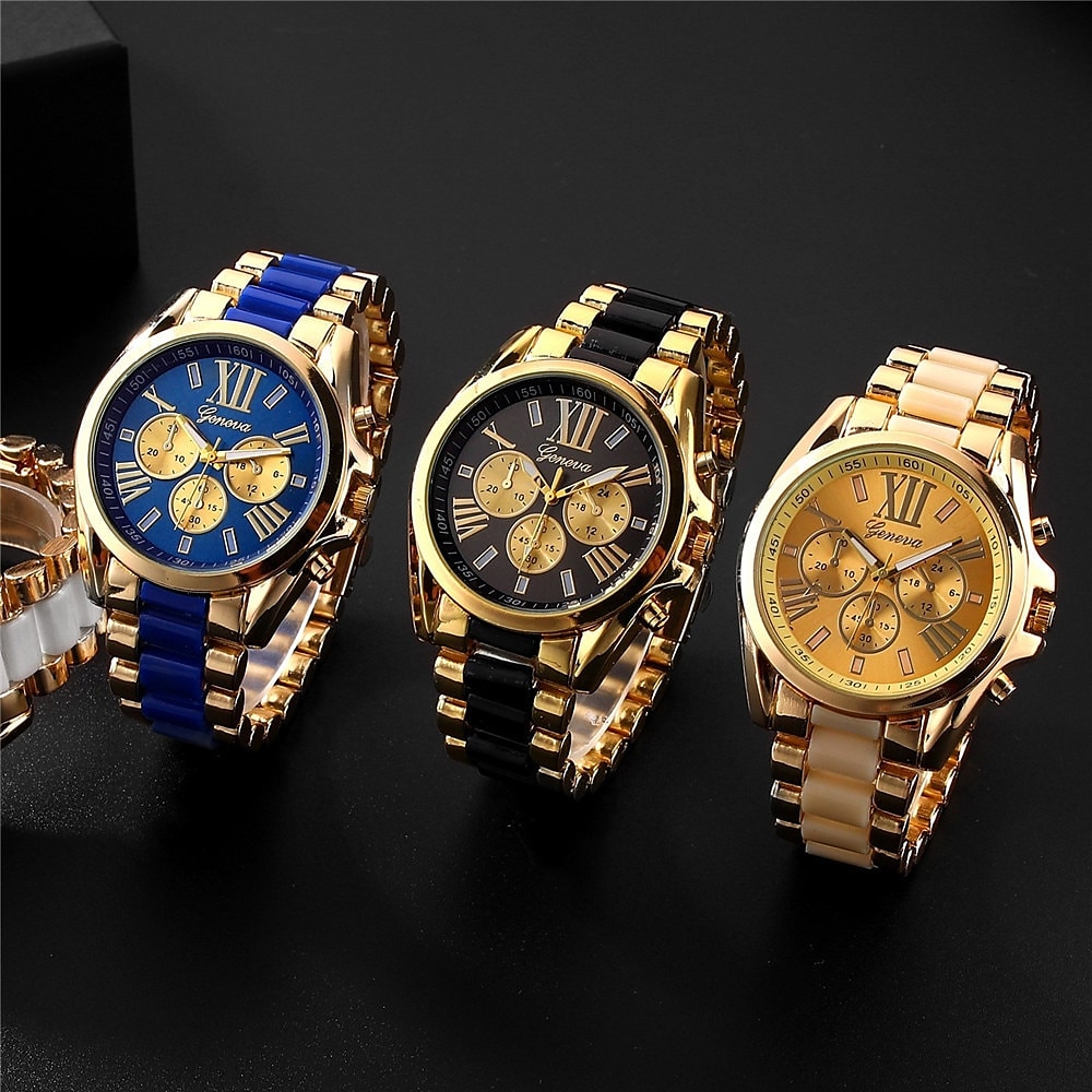 Men's Quartz Watch with Bracelet Set Luxury Business Analog Wristwatch Stainless Steel Strap Watch Male Watch Gift 2023 - US $9.89 –P7