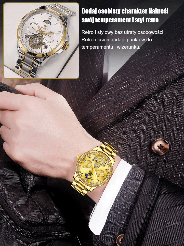 [Задължителен артикул за модерни мъже] Кварцов часовник със стоманена лента с дата