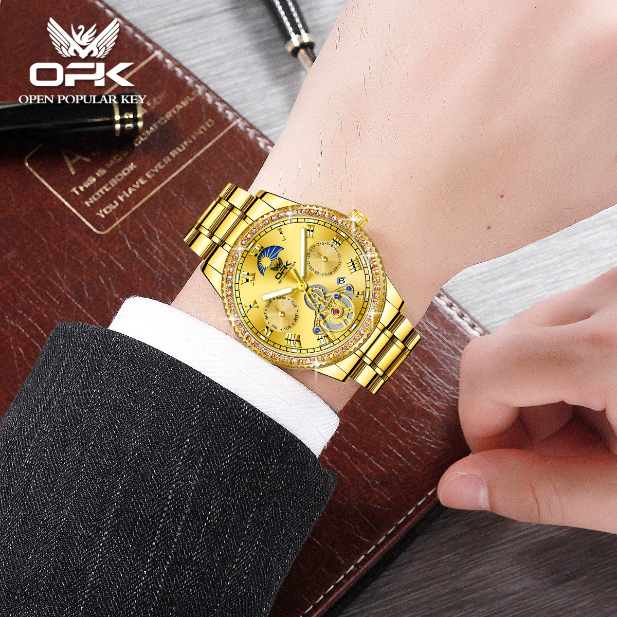 [Задължителен артикул за модерни мъже] Кварцов часовник със стоманена лента с дата