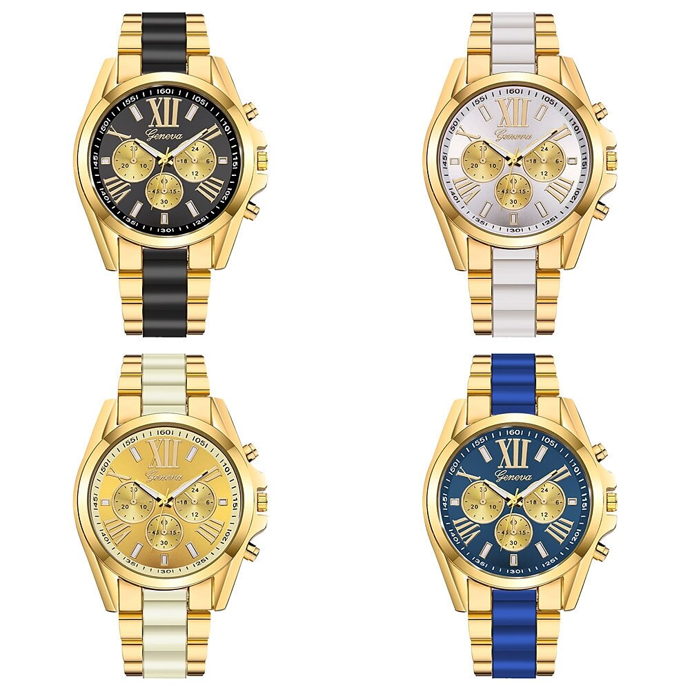 Men's Quartz Watch with Bracelet Set Luxury Business Analog Wristwatch Stainless Steel Strap Watch Male Watch Gift 2023 - US $9.89 –P3