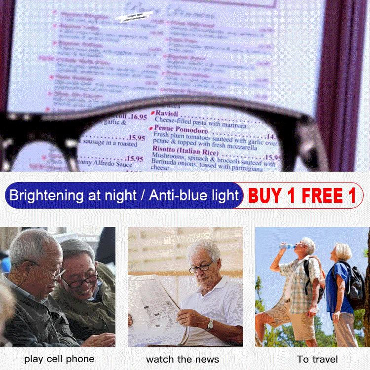 2022 нови немски очила за двойна употреба [за близо и далеч] черни очила! Дълги и къси очила против синя светлина / очила за четене, [купете 1, вземете 1 безплатно] много удобни за виждане надалеч / близо / гледане на филми / четене / ходене /! Пред