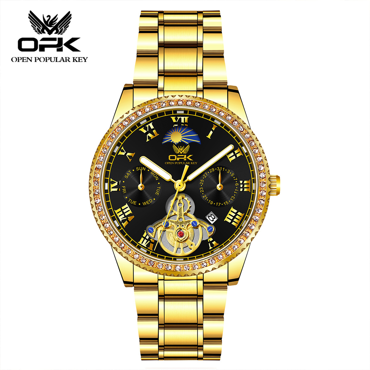 [Задължителен артикул за модерни мъже] Кварцов часовник със стоманена лента с дата