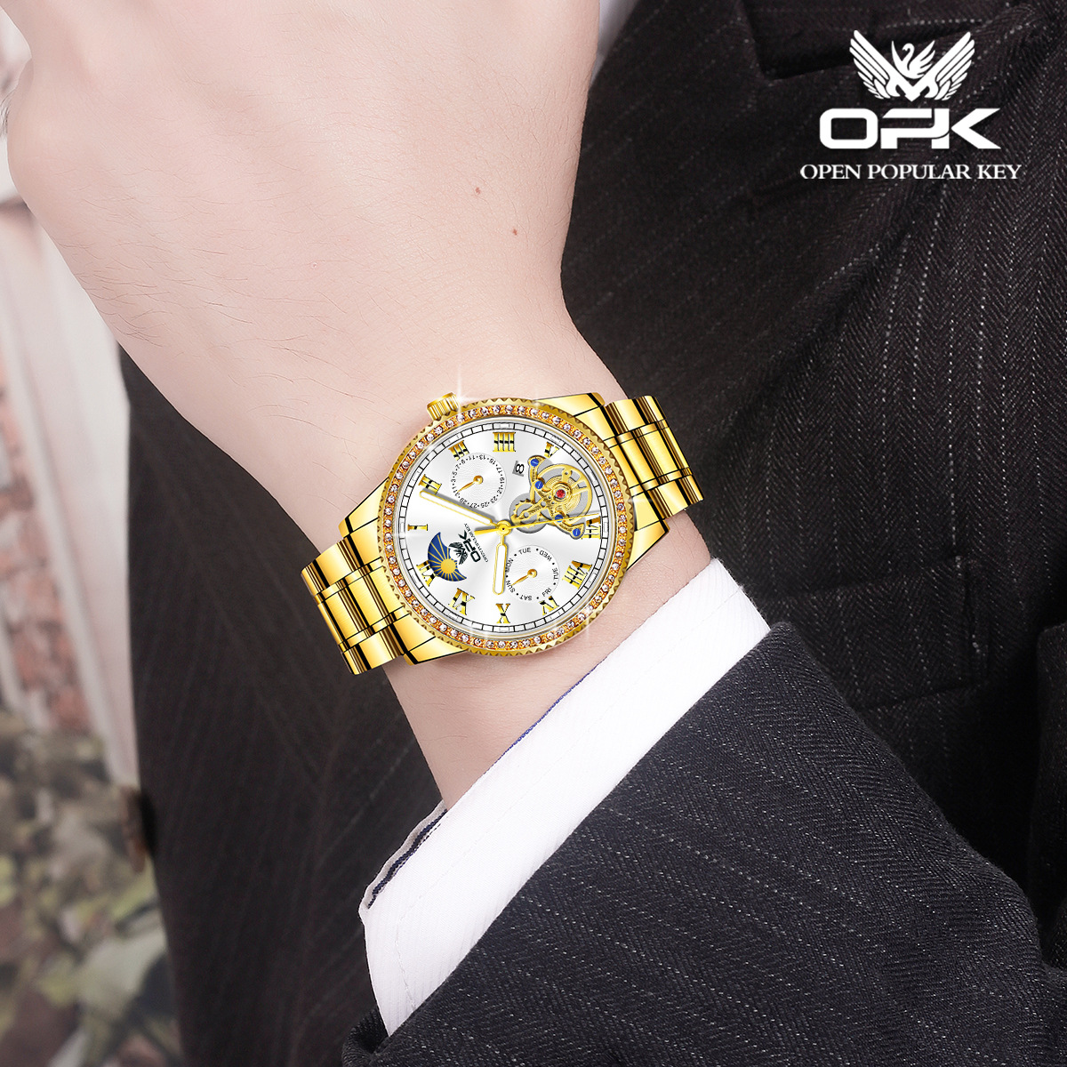 [Задължителен артикул за модерни мъже] Кварцов часовник със стоманена лента с дата