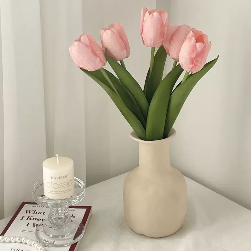 N.F Artificial Flowers, Lavenders, 5 Tulips, Pink