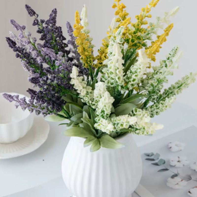N.F Artificial Flowers, Lavenders, 8 Purple + 8 Yellow + 8 White