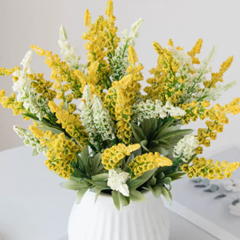 N.F Artificial Flowers, Lavenders, 16 Yellow + 8 White