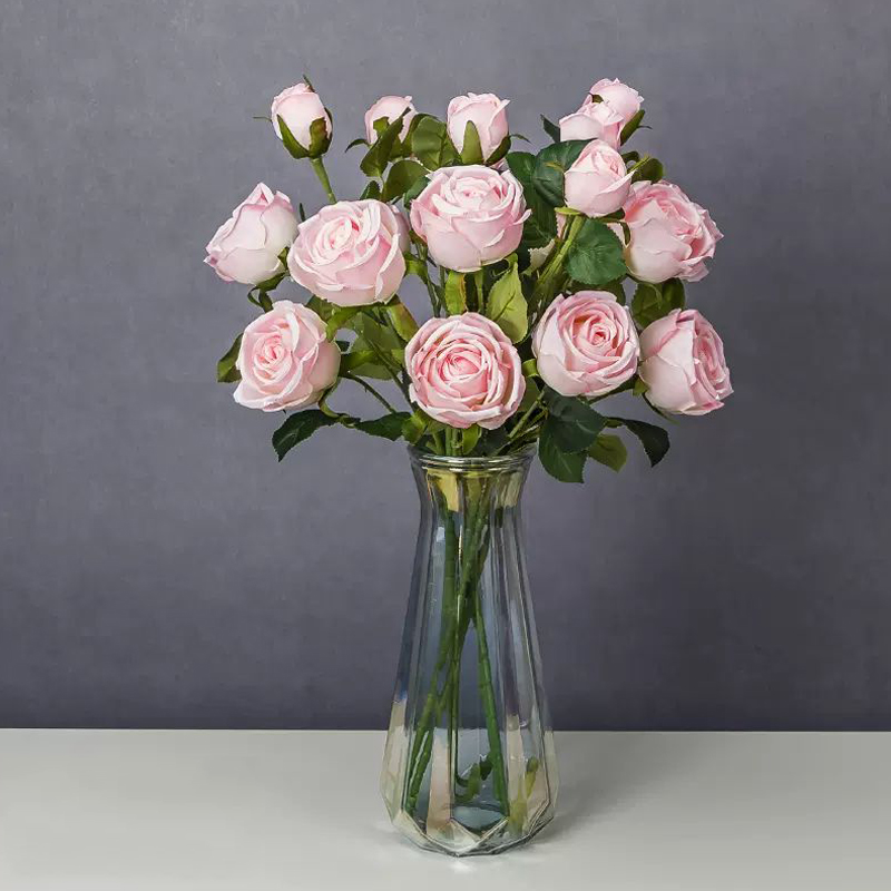 N.F Artificial Flowers, 12 Roses, Pink