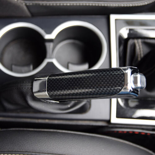 1x Carbon Fiber Car Interior Hand Brake Protector Decoration Cover Accessories