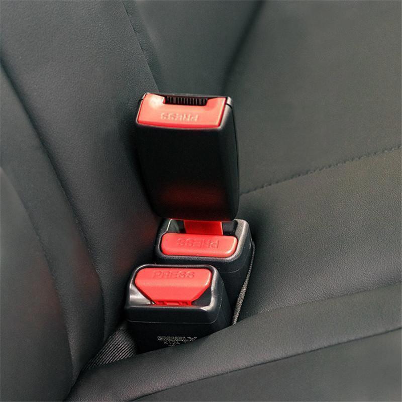 2xCar Seat Belt Clip Extender Seat Belt Lock Buckle Plug Thick Insert Socke