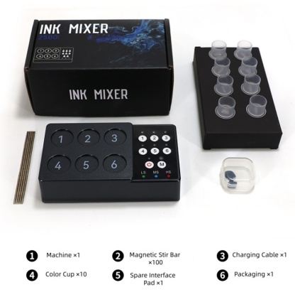 Tattoo Ink Mixer - Adjustable Speed Magnetic Stirring for Pigment, Color Makeup, Lab