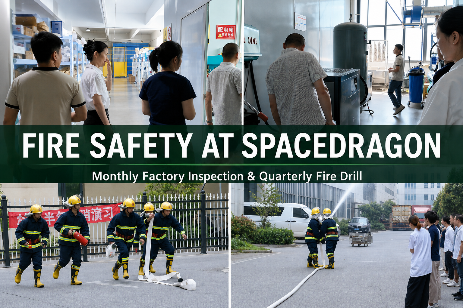 Spacedragon factory monthly fire safety inspection and quarterly fire drill