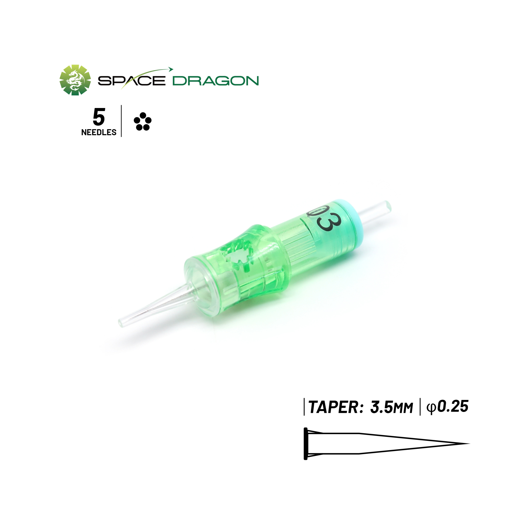Spacedragon SP6-PMU #8 #10 Round Shader Permanent Makeup Needle Cartridge