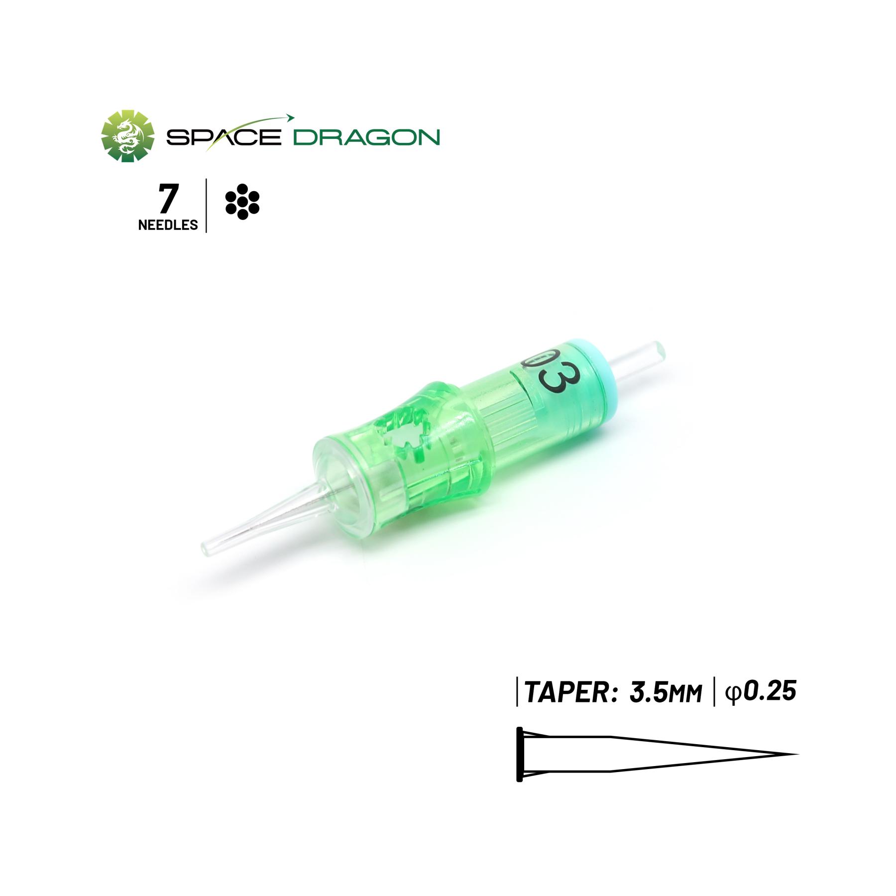 Spacedragon SP6-PMU #8 #10 Round Shader Permanent Makeup Needle Cartridge