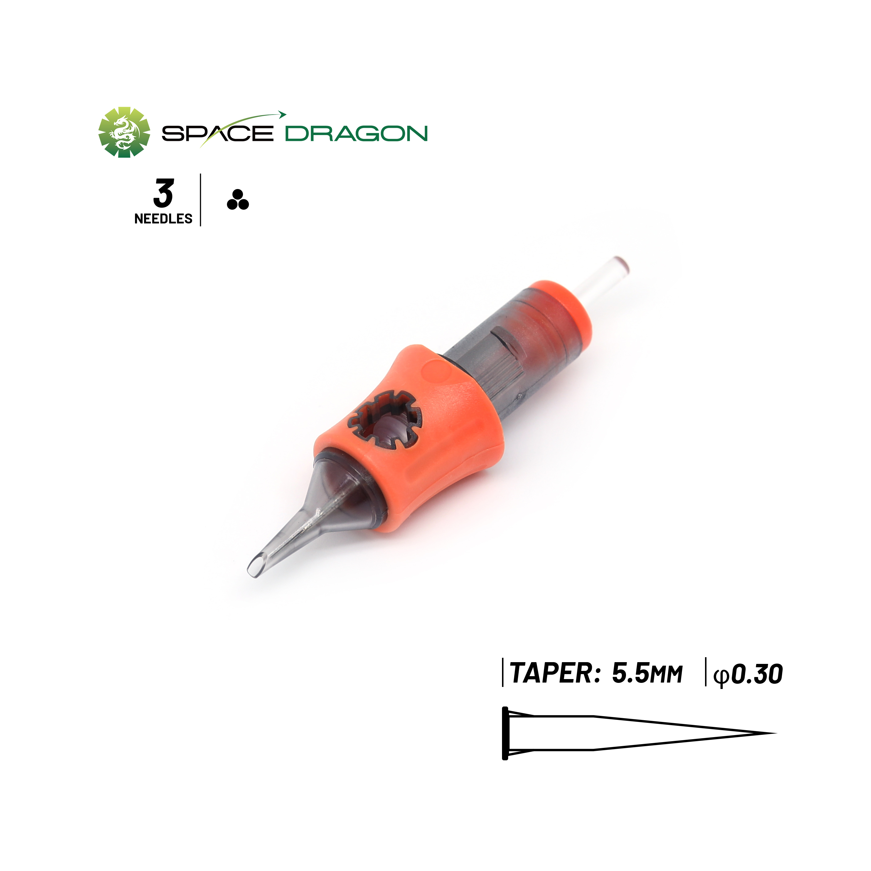 Spacedragon SP5 #10 0.3MM Round Liner Tattoo Cartridge Needle 
