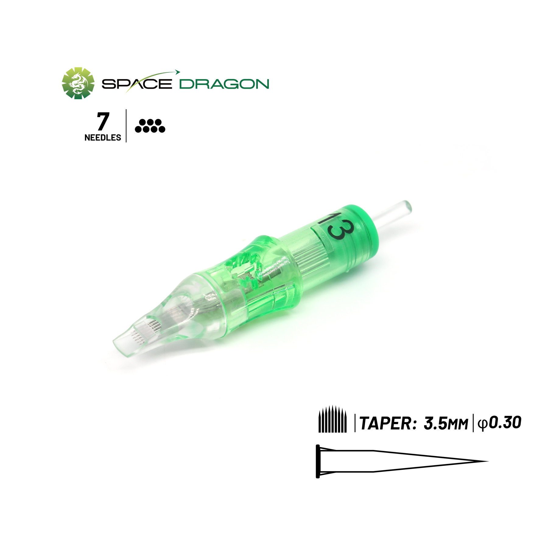 Spacedragon SP6 #10 0.3mm Round Magnum Tattoo Needle Cartridges