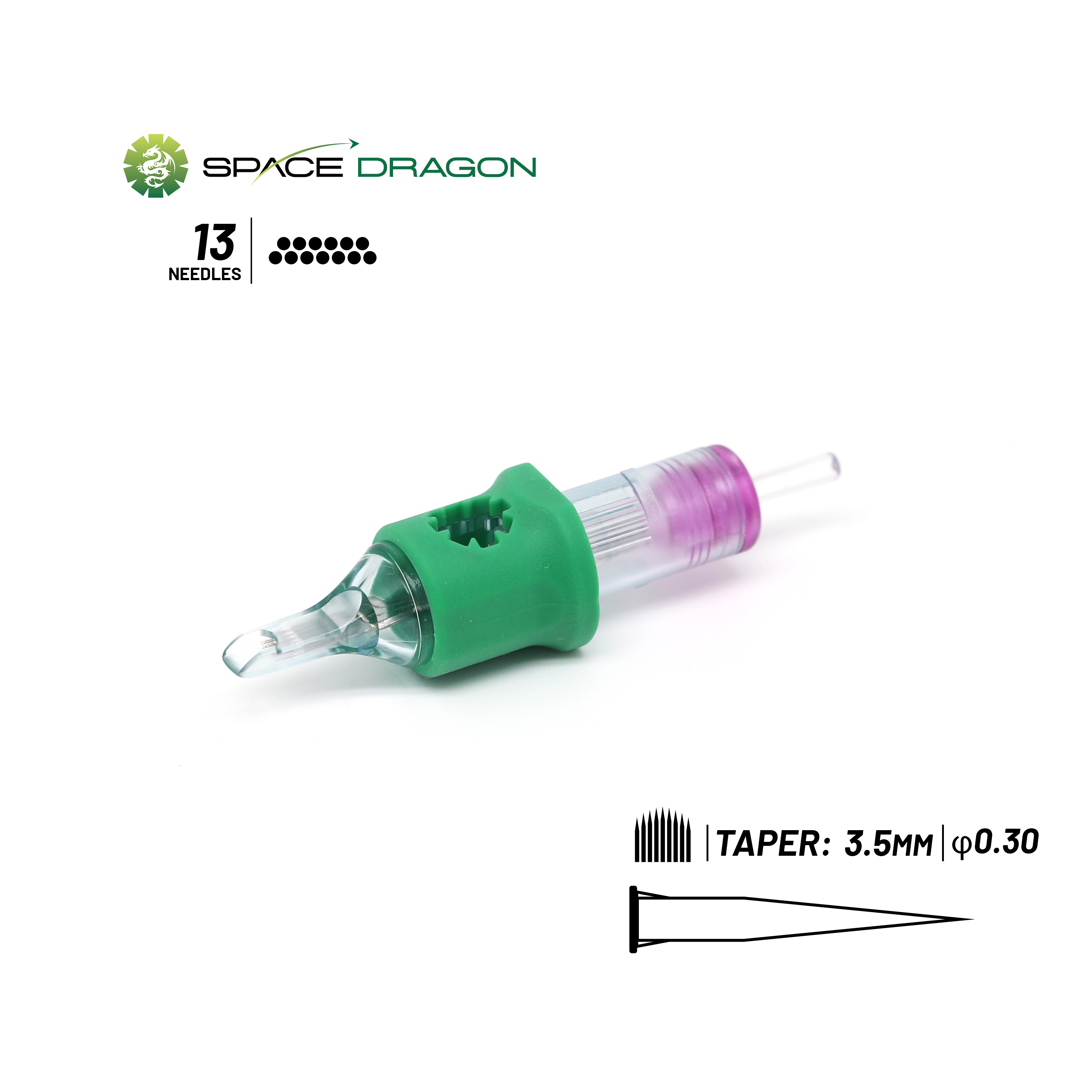 Spacedragon SP4 #10 0.3mm Round Magnum Tattoo Needle Cartridges