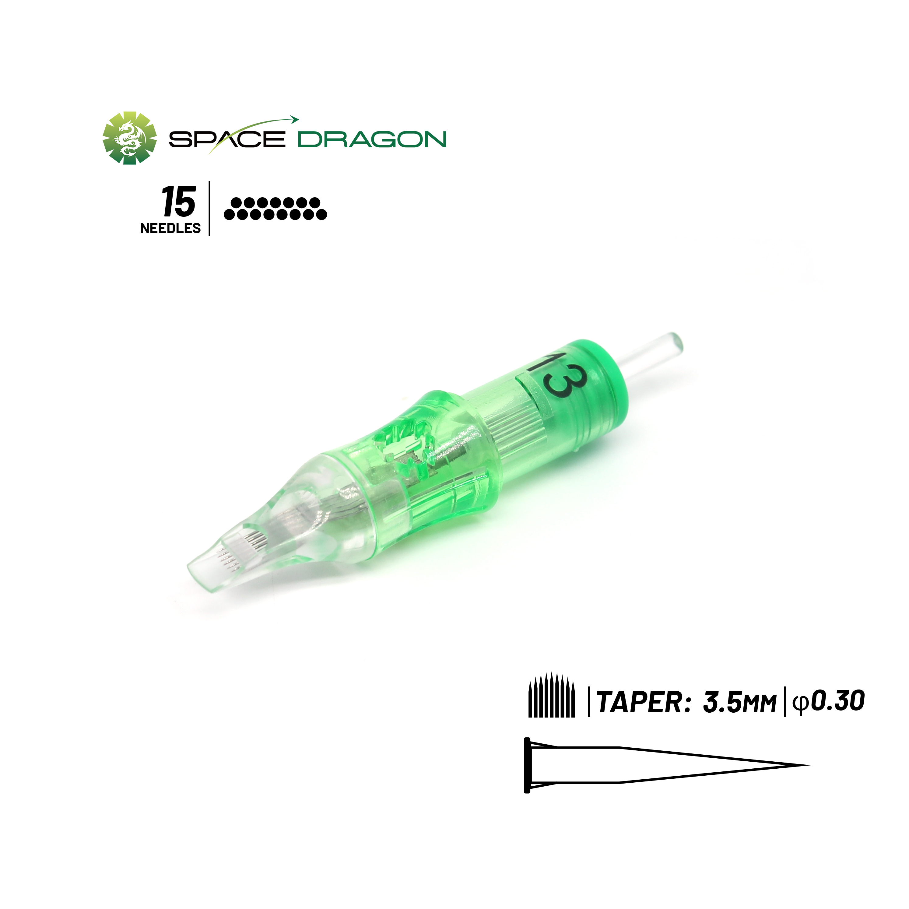 Spacedragon SP6 #10 0.3mm Round Magnum Tattoo Needle Cartridges