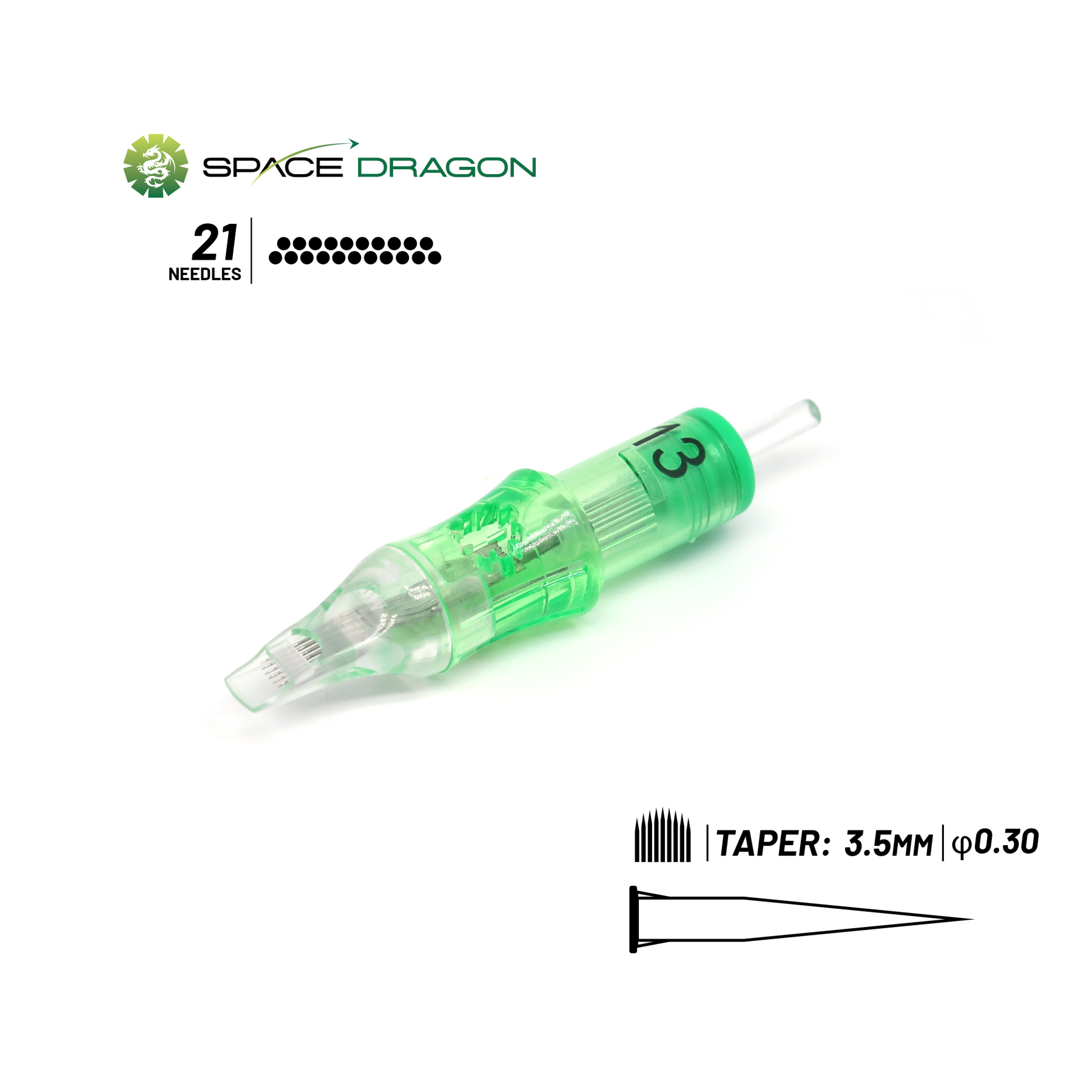 Spacedragon SP6 #10 0.3mm Round Magnum Tattoo Needle Cartridges