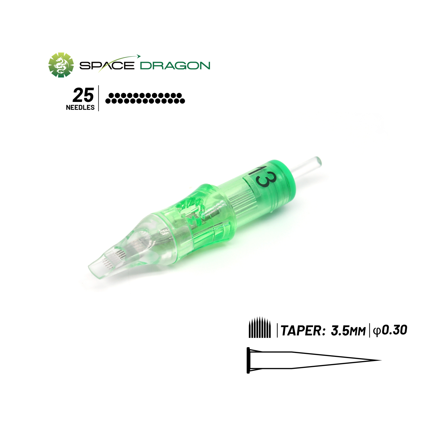 Spacedragon SP6 #10 0.3mm Round Magnum Tattoo Needle Cartridges