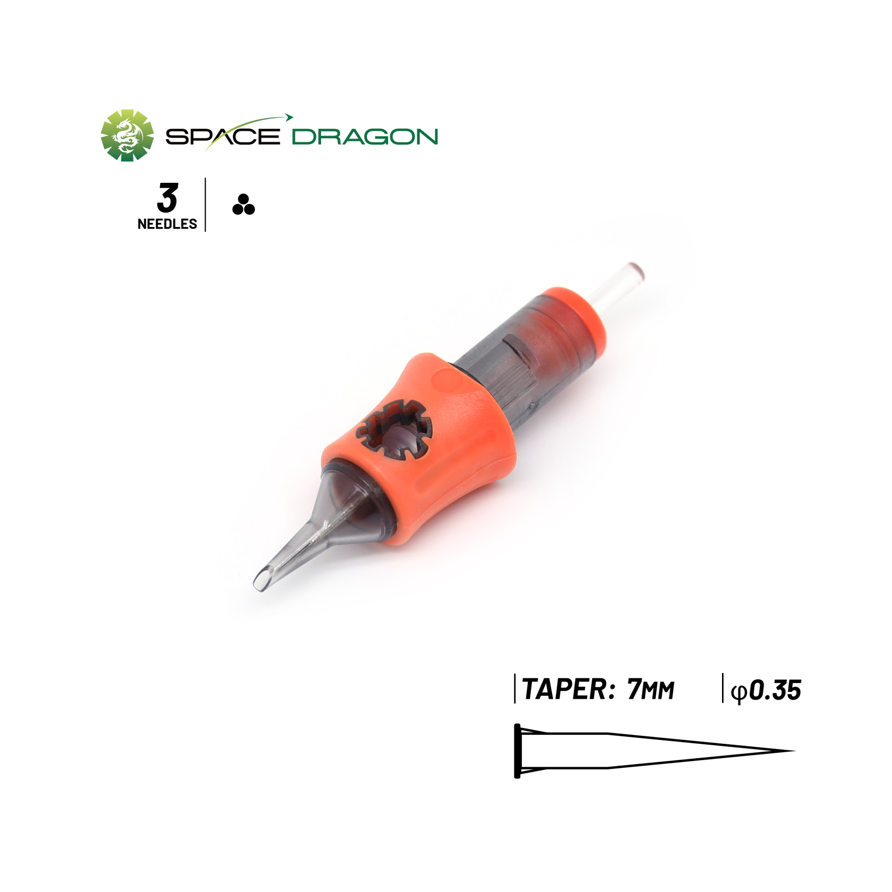 Spacedragon SP5 #12 0.35MM  Round Liner Tattoo Cartridge Needle