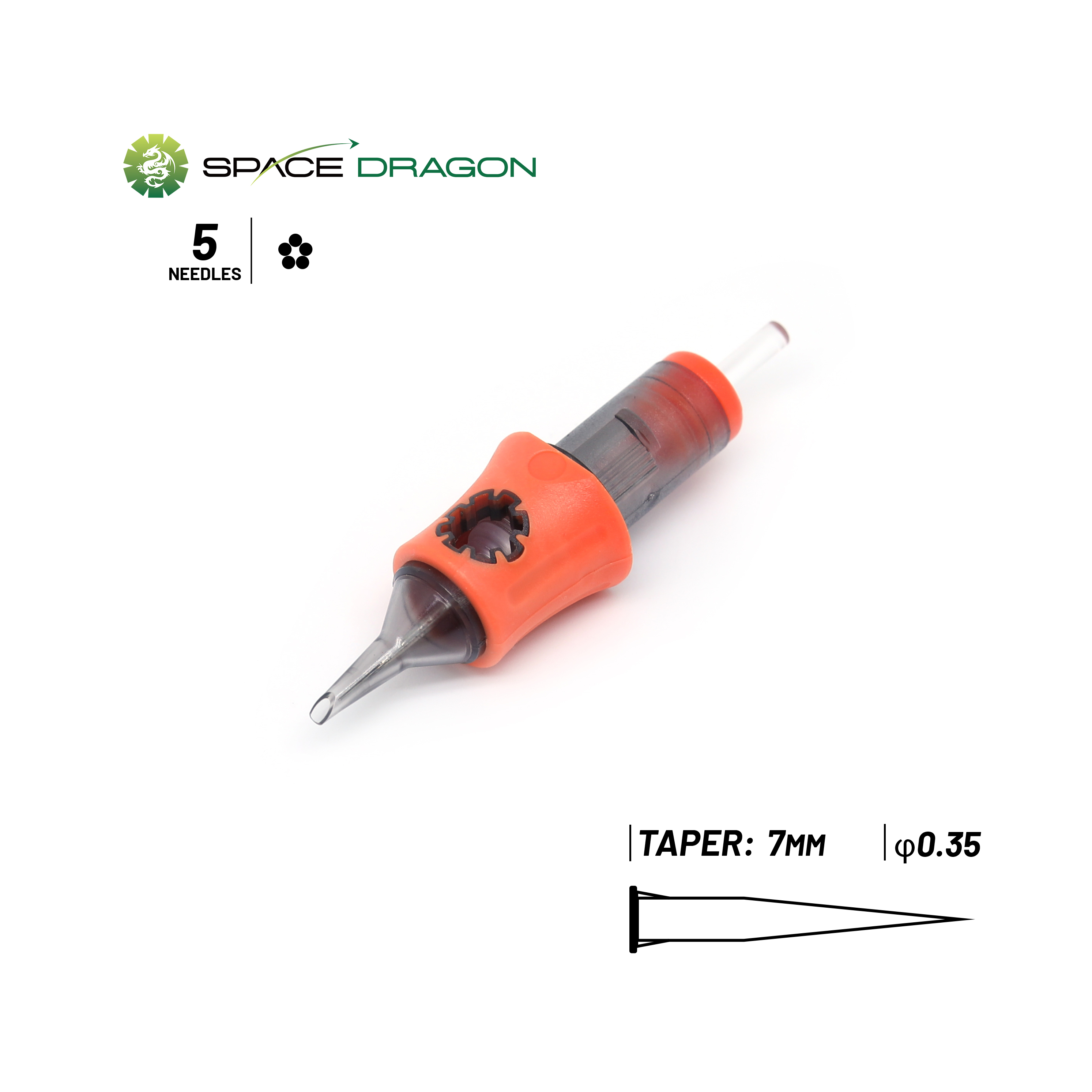 Spacedragon SP5 #12 0.35MM  Round Liner Tattoo Cartridge Needle