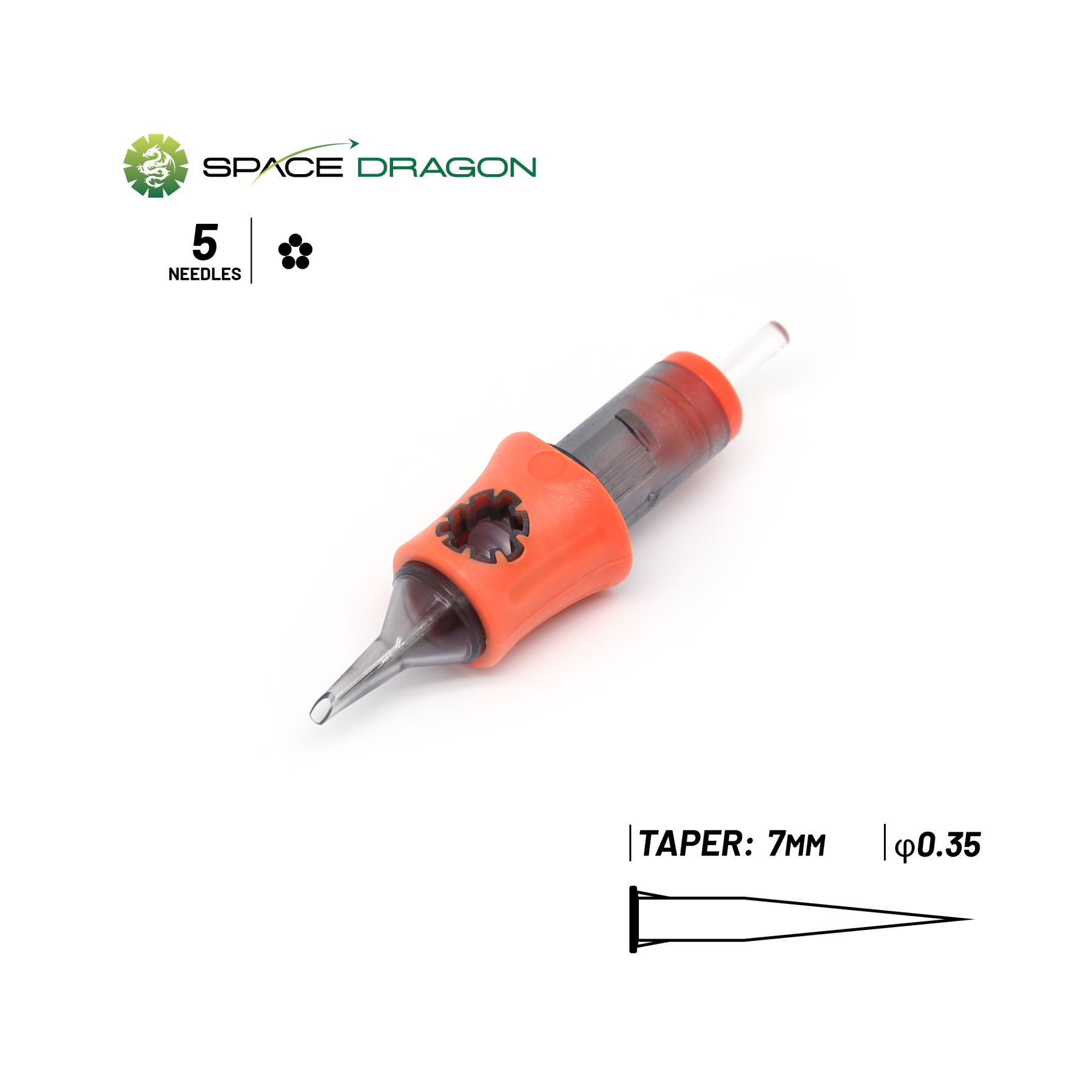 Spacedragon SP5 #12 0.35MM  Round Liner Tattoo Cartridge Needle