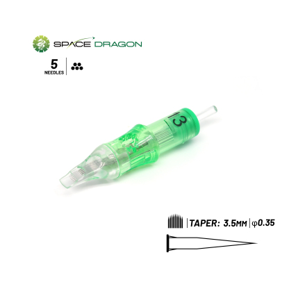 Spacedragon SP6 #12 0.35mm Round Magnum Tattoo Needle Cartridges