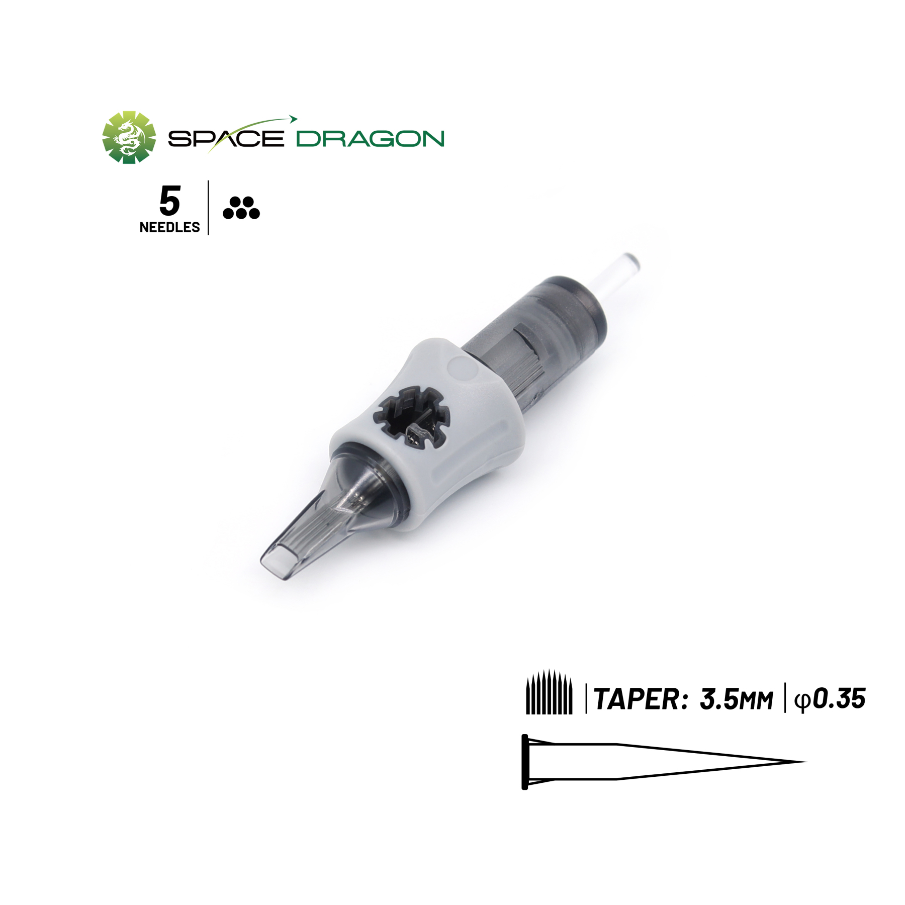 Spacedragon SP5 #12 0.35mm Round Magnum Tattoo Cartridge Needle