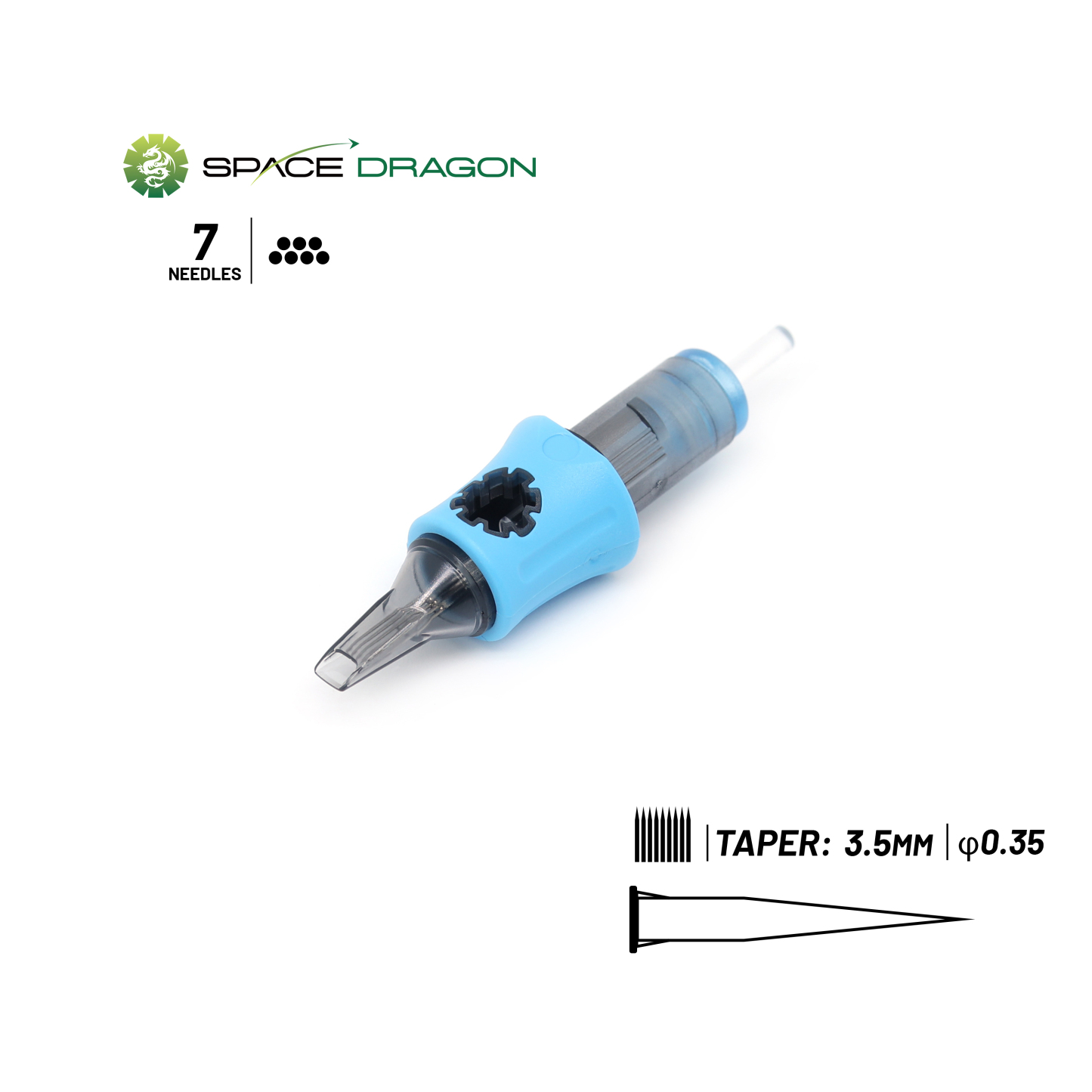 SpaceDragon SP5 #12 0.35mm Magnum1 Tattoo Needle Cartridges