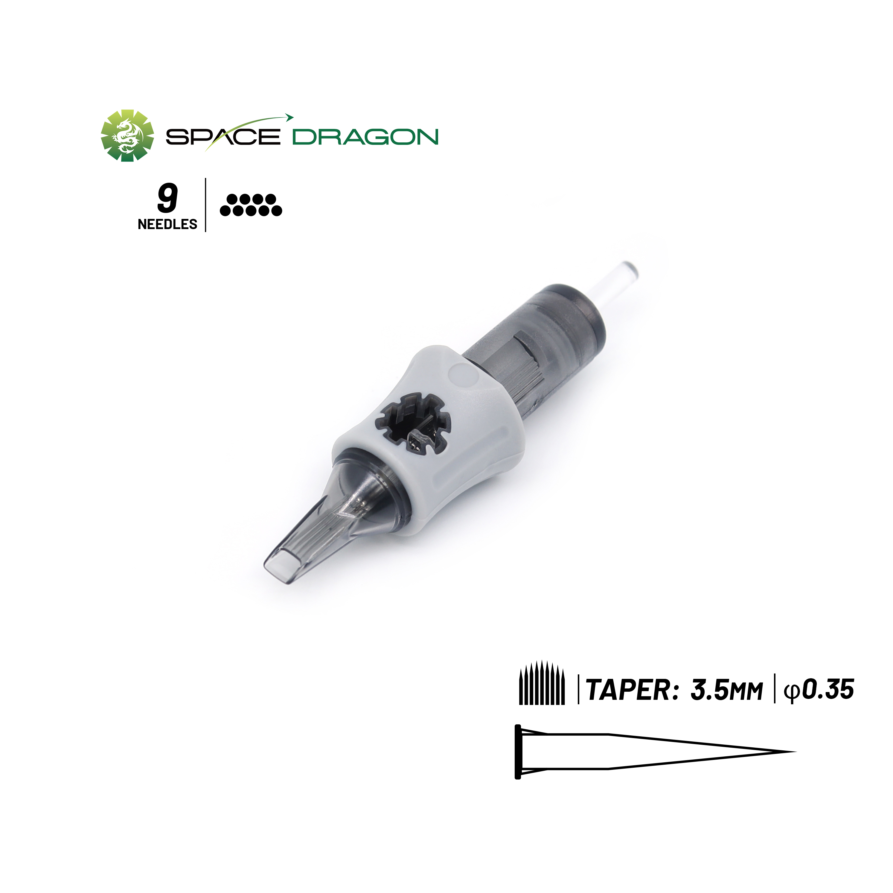 Spacedragon SP5 #12 0.35mm Round Magnum Tattoo Cartridge Needle