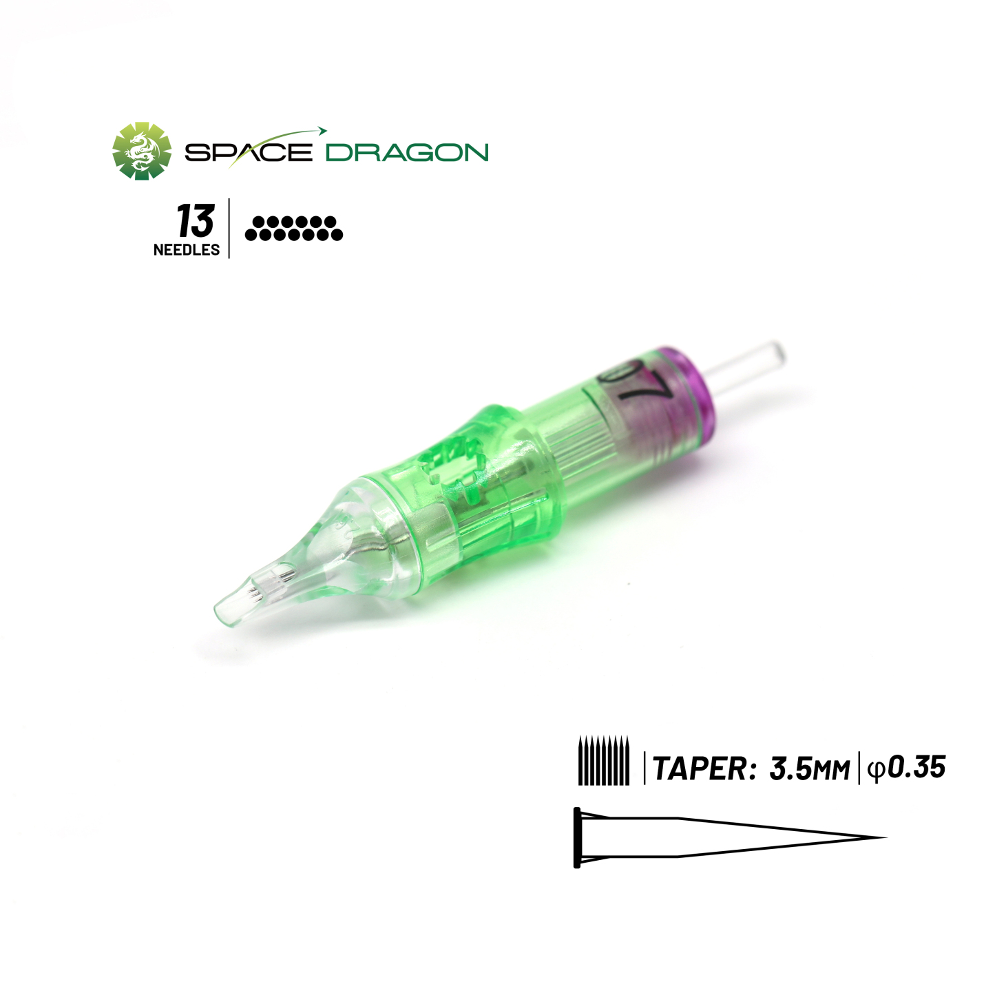 Spacedragon SP6 #12 0.35mm Magnum1 Tattoo Needle Cartridges